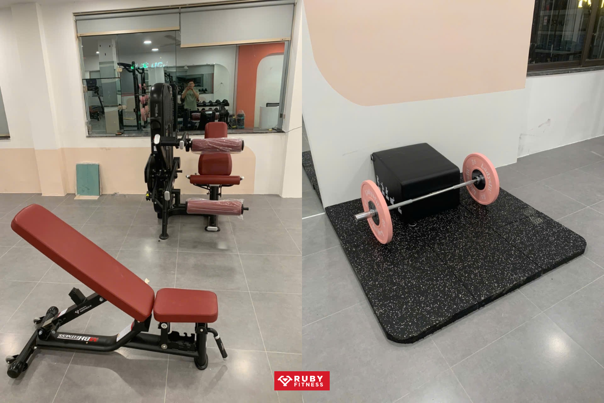 Hình ảnh thực tế set up và bàn giao thiết bị gym cho Ladys Fit